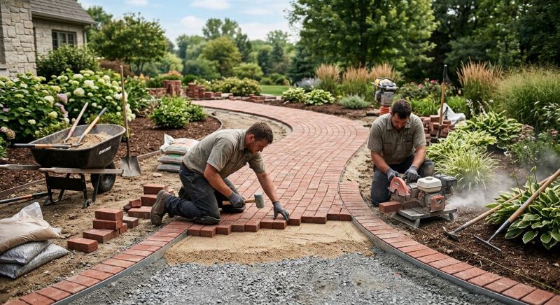 Brick Walkway Installation in Stamford, CT